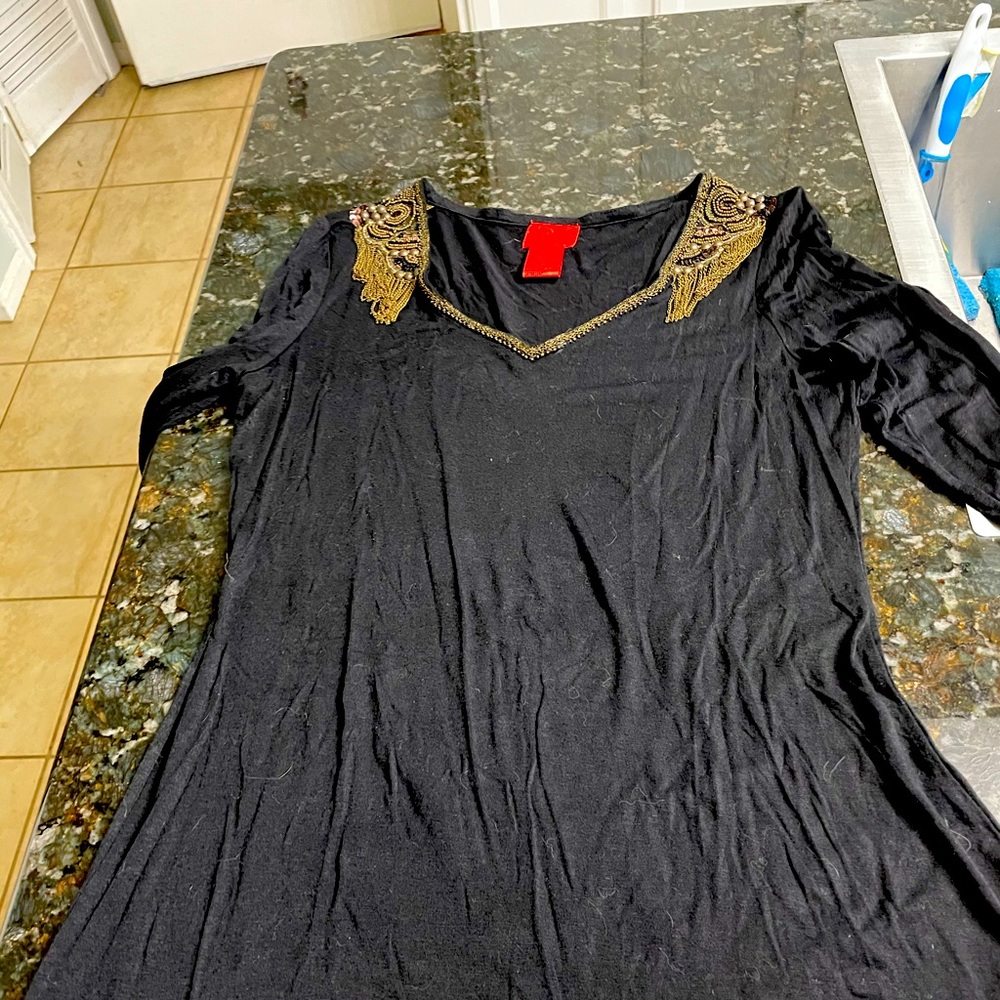Embellished long sleeve top